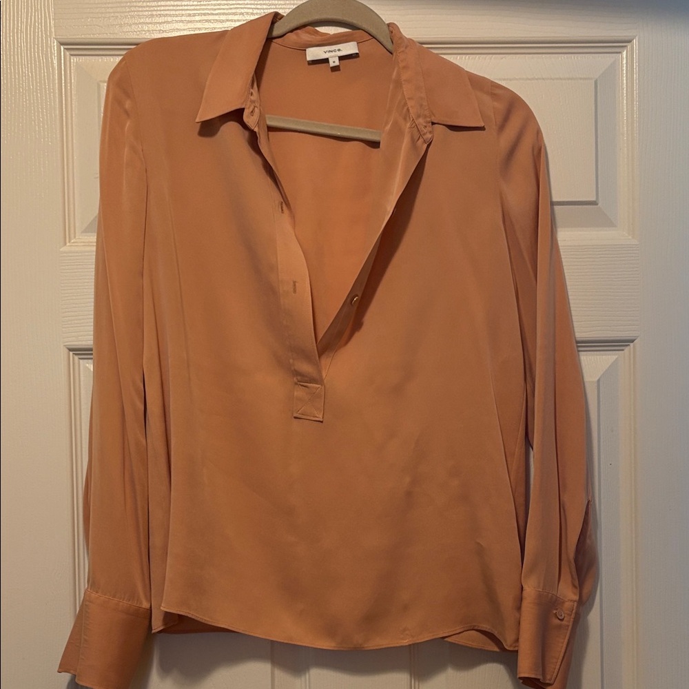 Vince Silk Peach Blouse